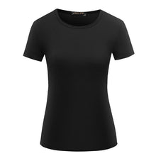 Load image into Gallery viewer, 1PC Casual Female Short Sleeve Solid Tops S-XXL Popular T Shirt Hot Sale Plain Basic High Quality Elastic 6 Color Women