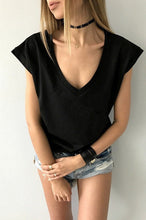 Load image into Gallery viewer, 2018 Summer T Shirt Women Short Sleeve V Neck Loose Casual Sexy Women T Shirt Camisetas Feminina Lady Tops
